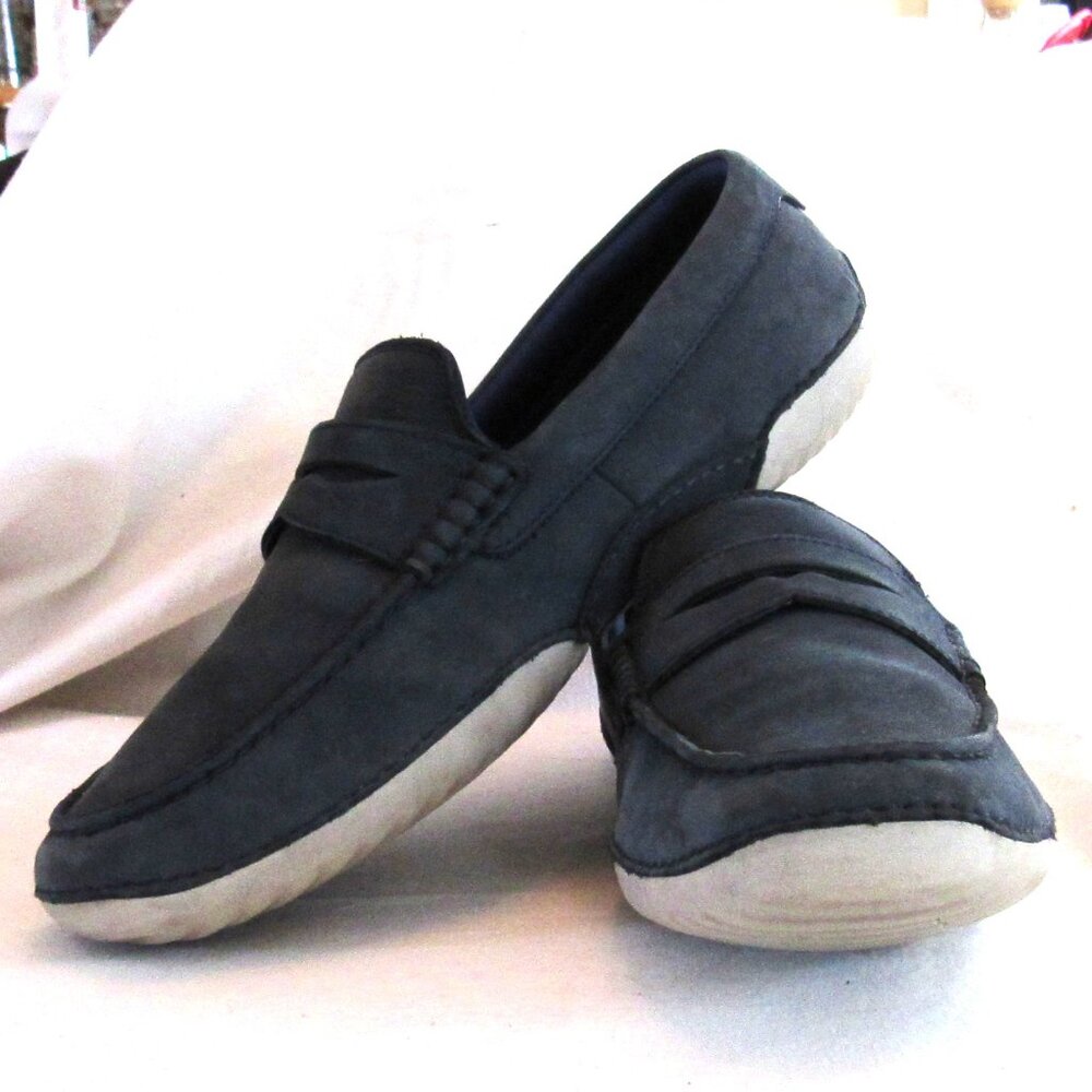 Cole Haan Blue Suede Men's Penny Loafers Size 8.5 Grand.OS Very Good Condition